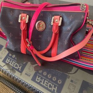 Stylish Women's Bag with Pink Accents